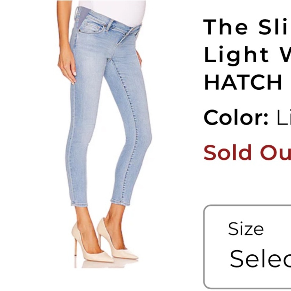 Hatch Women's Skinny Jeans - Light Blue